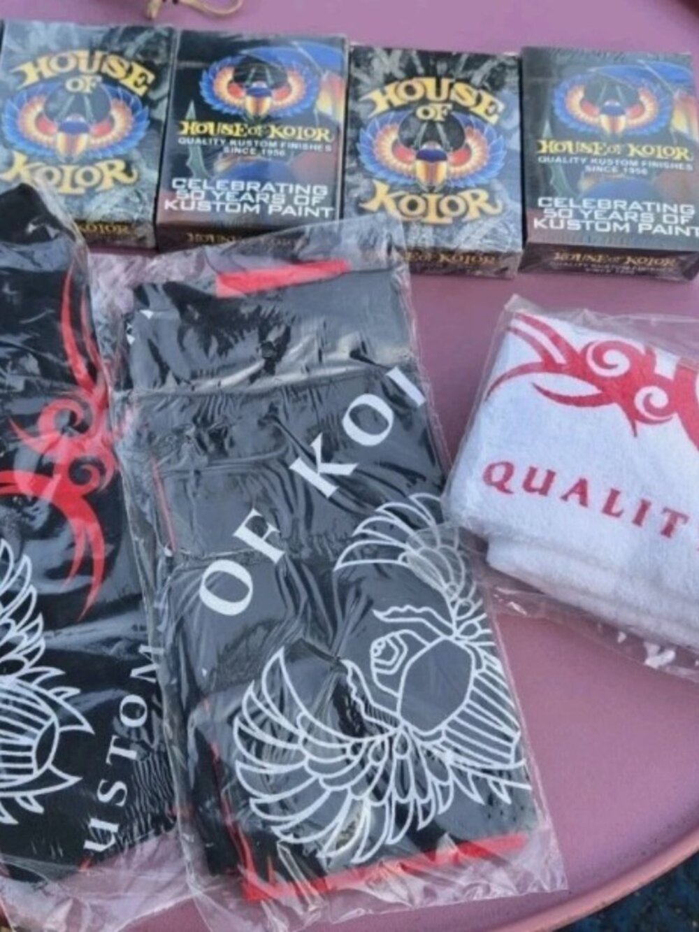 New House Of Kolor LOT 5 Sets Of Playing Cards, 2 Bandanas And More!!!